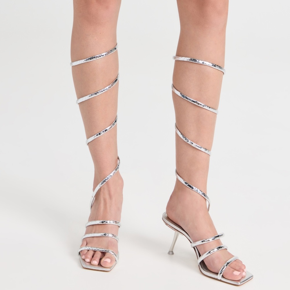 Cult Gaia Kacey Sandals Silver